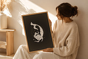 Pisces Zodiac Wall Art, a Person Illustration by Vasya Kobelev (Thumbnail 3 of 7)