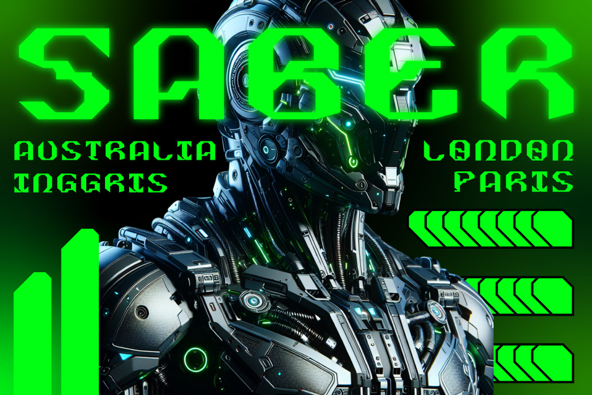 Orek Futuristic Display Font, a Sans Serif Font by kangfont Studio (Photo 9 of 11)