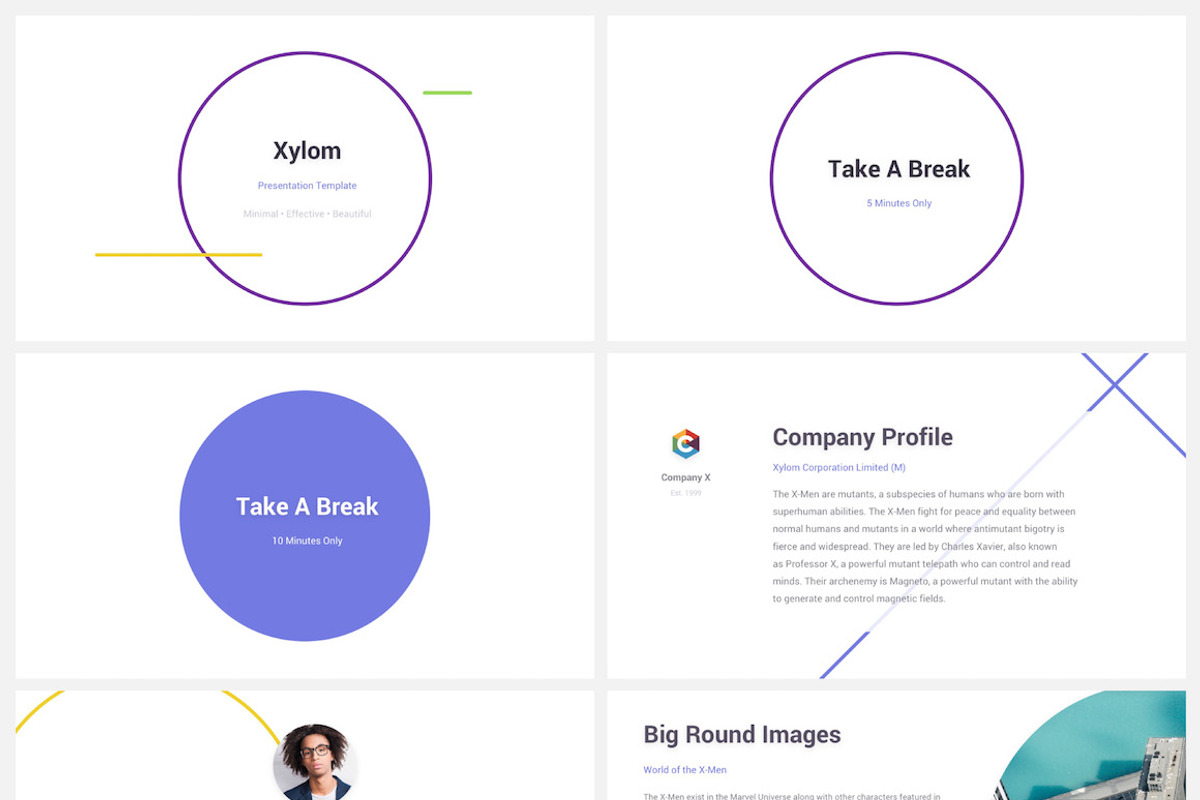 Xylom Clean PowerPoint Template, a Presentation Template by Projectile (Photo 4 of 8)