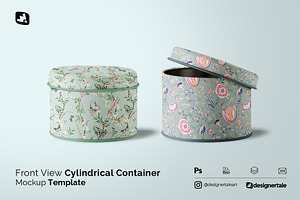 Cylindrical Container Mockup, a Cups & Container Mockup by Designertale