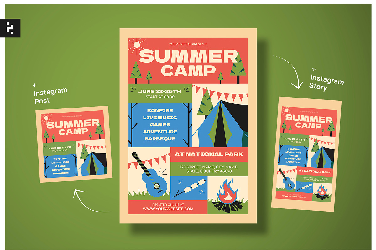 Summer Camp Flyer, a Flyer Template by Neermana (Photo 1 of 4)