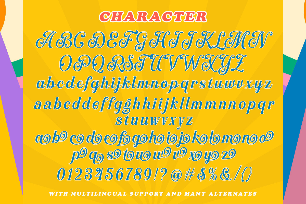 The Marysville - Retro Font, a Script Font by Letterhend Studio (Photo 8 of 8)