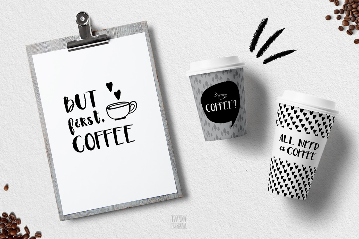Ivanka Font•Patterns•Vector elements, a Script Font by Ivanna-Ivashka (Photo 10 of 12)