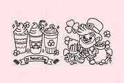 St. Patrick’s Day Coloring Pages, a Seasonal Illustration by Neon Studio (Thumbnail 3 of 4)