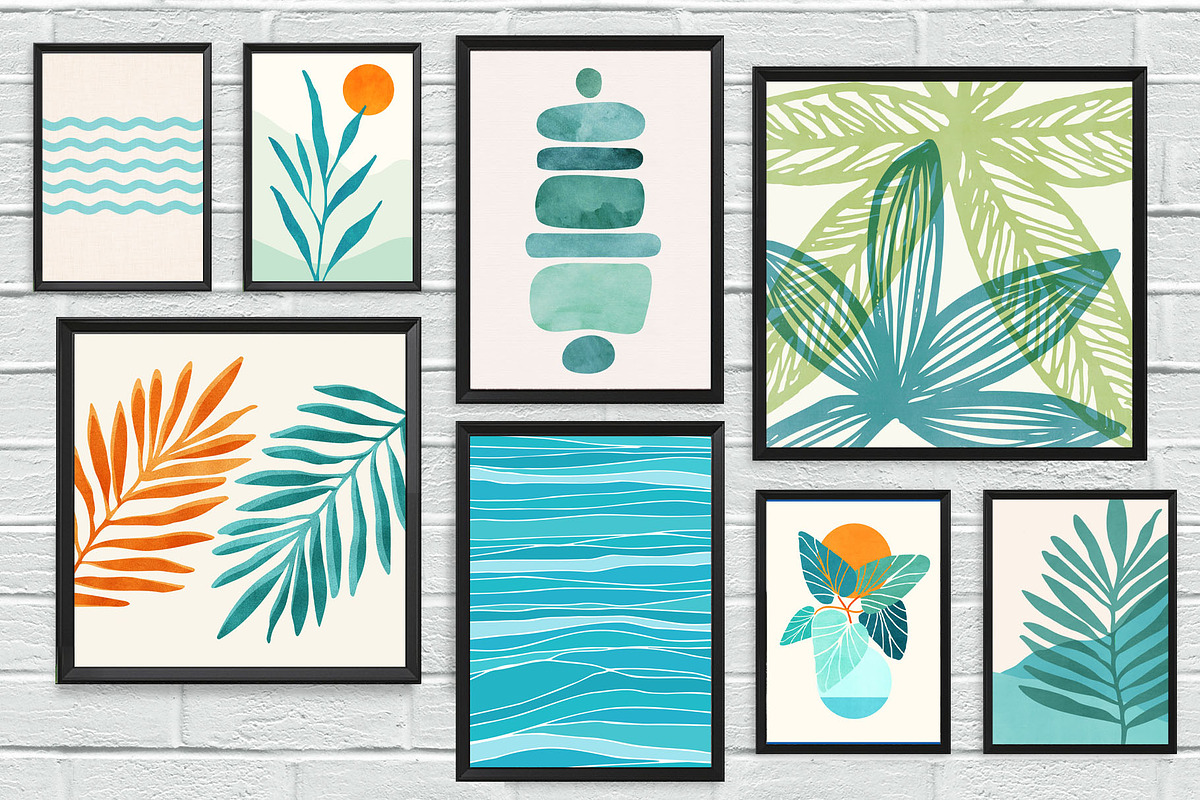 Coastal Art Posters Pack, a Decorative Illustration by kristiangallagher (Photo 2 of 3)