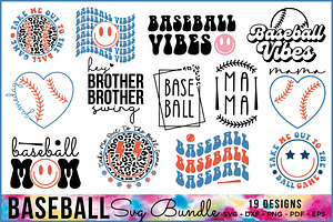 Baseball Vibes SVG Bundle, an Object Graphic by BeeCraftR