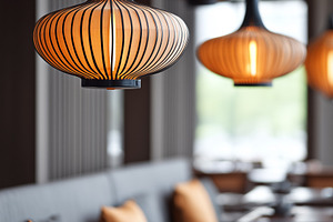 Elegant modern asian restaurant, an Architecture Photo by MistyDay