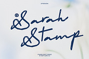 CS Sarah Stamp, a Script Font by Craft Supply Co. (Thumbnail 1 of 8)