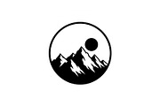 Circular Nature Landscape Silhouette, an Illustration by yasushie (Thumbnail 42 of 51)