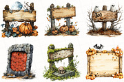 Halloween Spooky Sign Clipart, an Illustration by OK Design (Thumbnail 3 of 5)