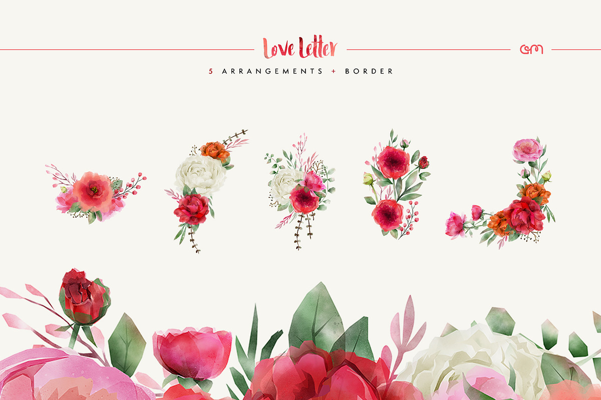 Love Letter - Peony Watercolour, an Illustration by AM Studio (Photo 3 of 6)