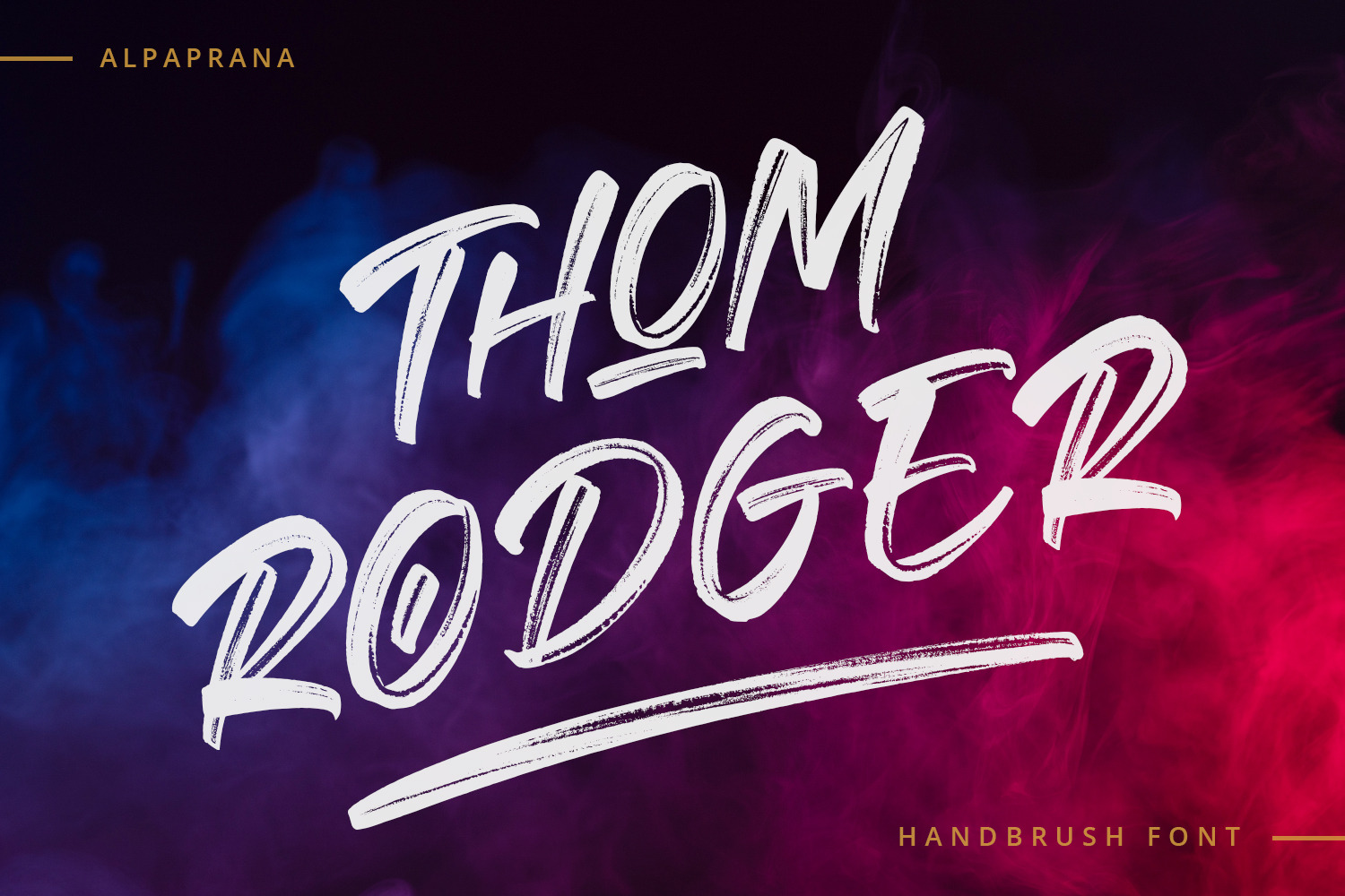 Thom Rodger - Handbrush Font, a Handwritten Font by Alpaprana