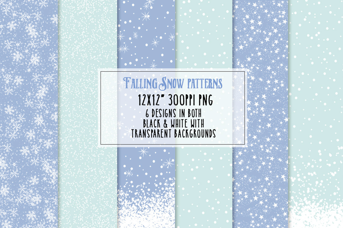 Falling Snow Patterns, a Pattern Graphic by Studio Kitsch