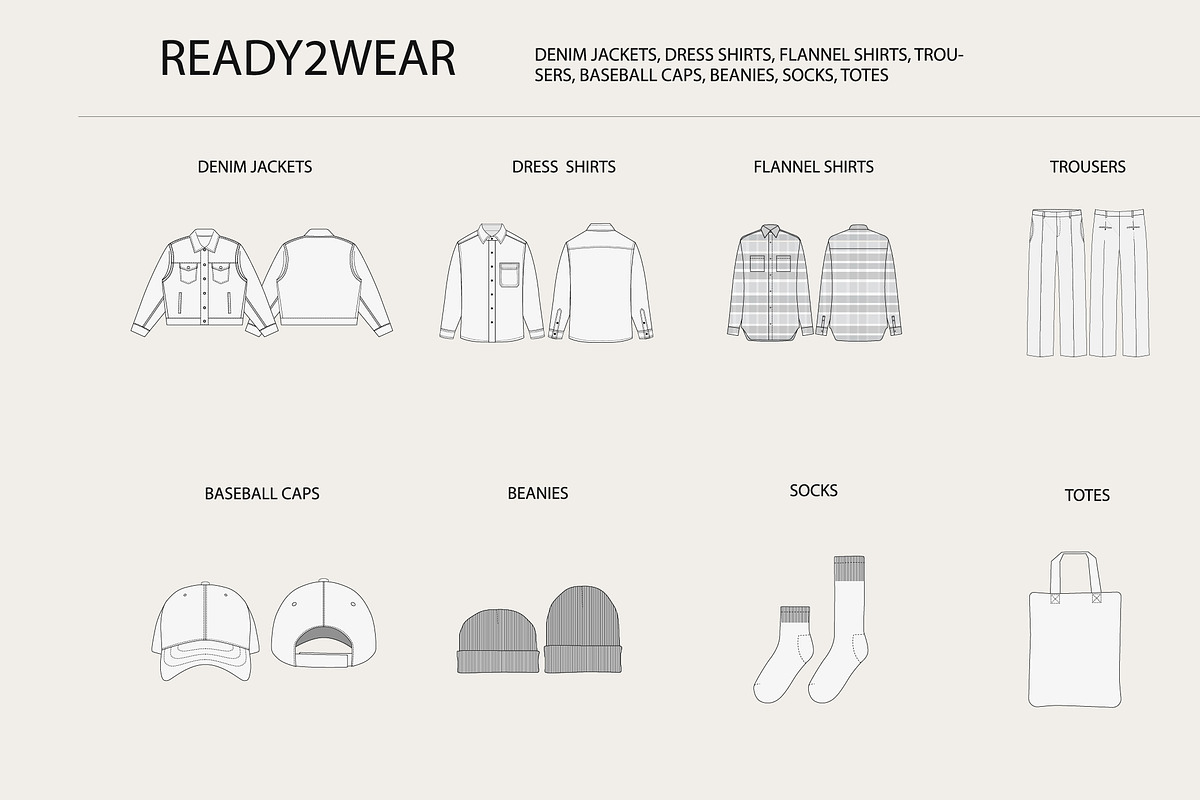 Essential Clothing Mockups Pack, an Apparel Mockup by S.i. Graphics® (Photo 3 of 6)