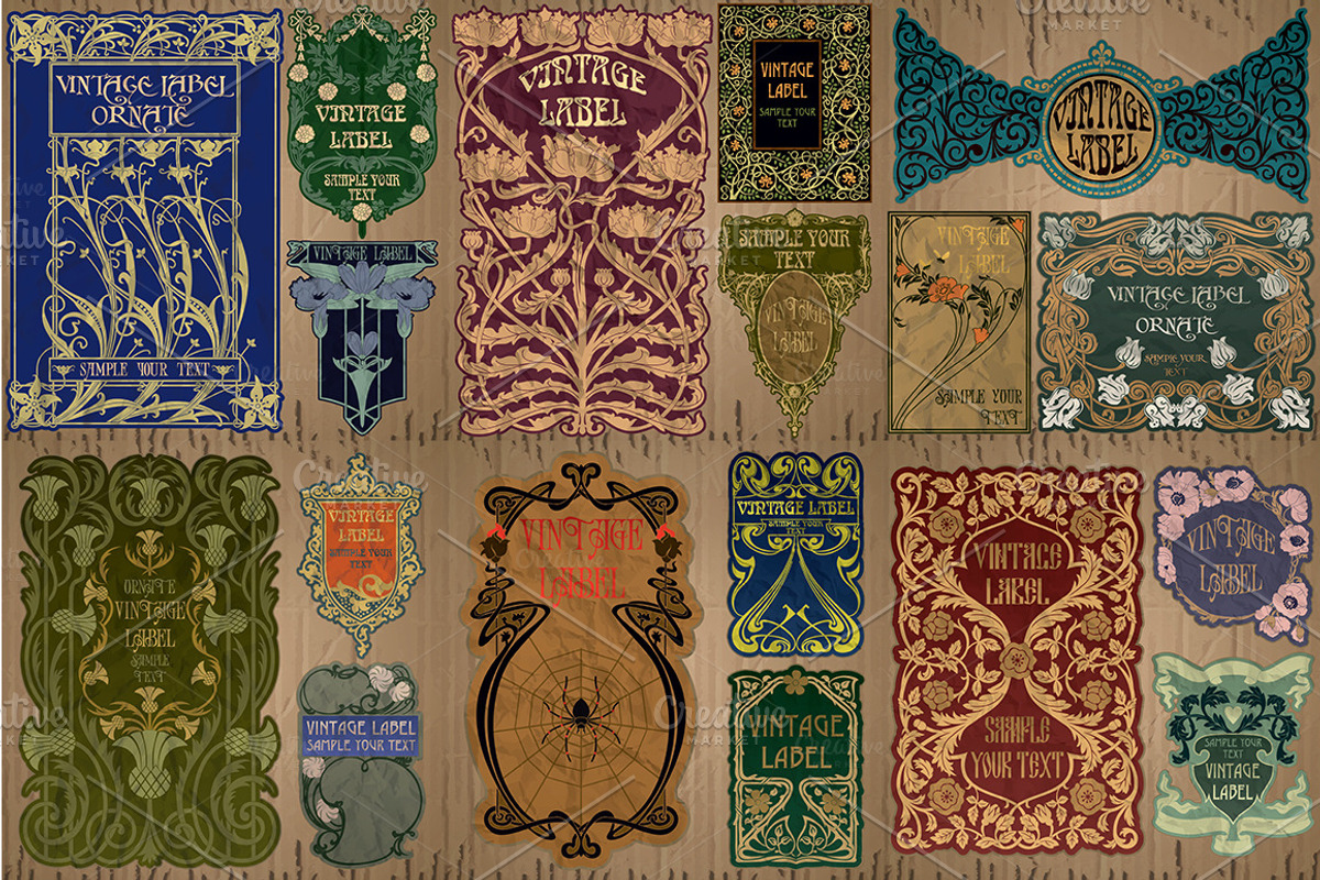 Covers Art Nouveau - mega set, a Decorative Illustration by Stanislav Kharchevskyi (Photo 6 of 10)