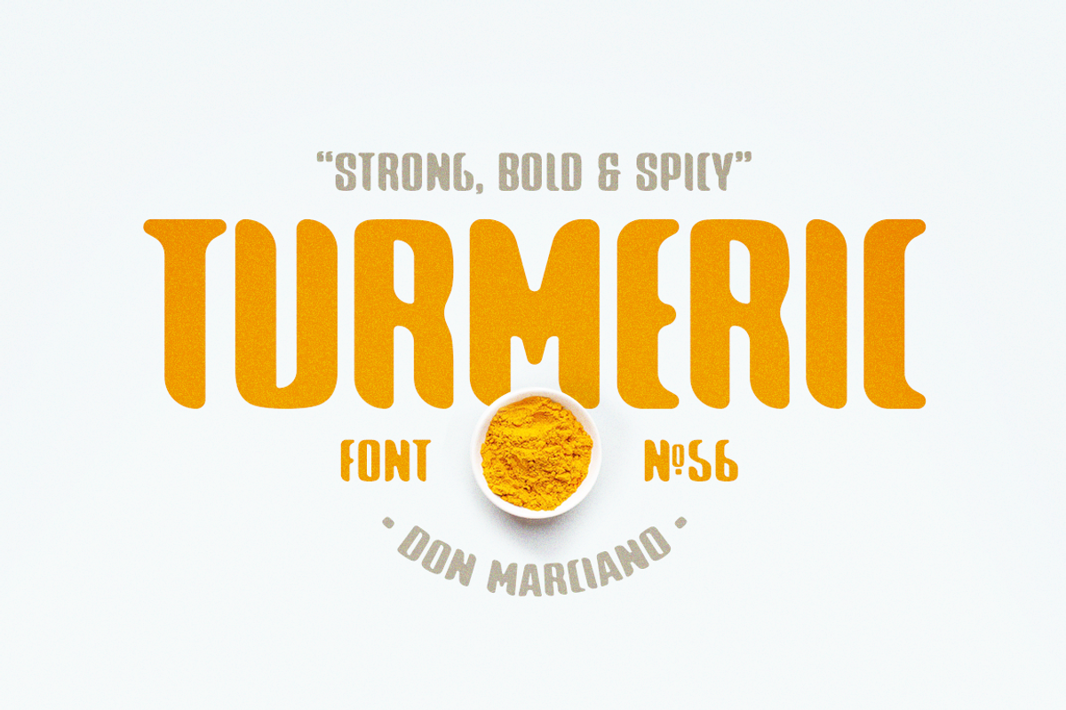 Turmeric spicy font, a Font by DonMarciano (Photo 1 of 5)