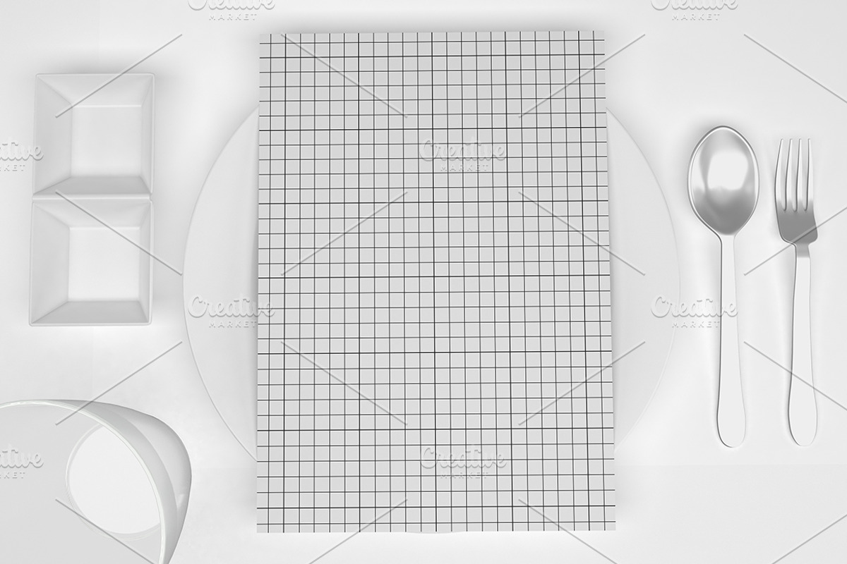 Menu Mockup, an Advertising Mockup by Qaleb Studio (Photo 1 of 2)