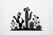 60 Desert Cactus Floral Silhouette, a Seasonal Illustration by Amazin_art (Thumbnail 2 of 35)