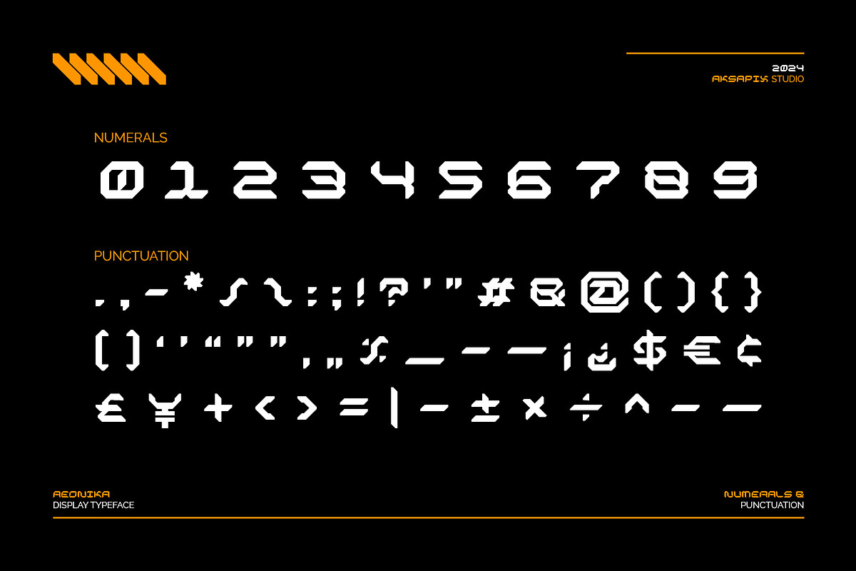 Aeonika - Futuristic Typeface, a Sans Serif Font by Aksapix Studio (Photo 3 of 10)