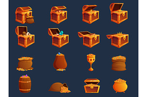 Chests and bags with treasure, a Finance Illustration by Valerie Bodnar