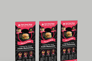 Food Restaurant Roll Up Banner