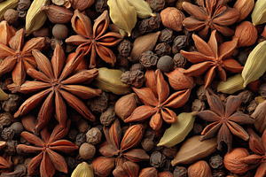 Mixed whole spices texture, a Food & Drink Photo by Mockup Bureau