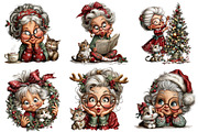 Christmas Grandma and Cat PNG, an Illustration by Craft Nest (Thumbnail 8 of 9)