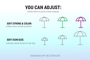 Summer minimalist outline icon set, an Outline Icon by Icons (Thumbnail 3 of 3)