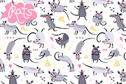 Rats - cute set, an Animal Illustration by Baksiabat (Thumbnail 5 of 7)