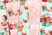 Cooking Digital Paper, Kitchen, a Pattern Graphic by Collart Studio (Thumbnail 3 of 6)