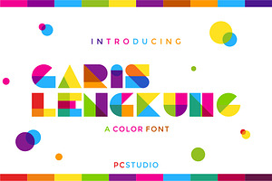 Garis Lengkung - Colorful Font