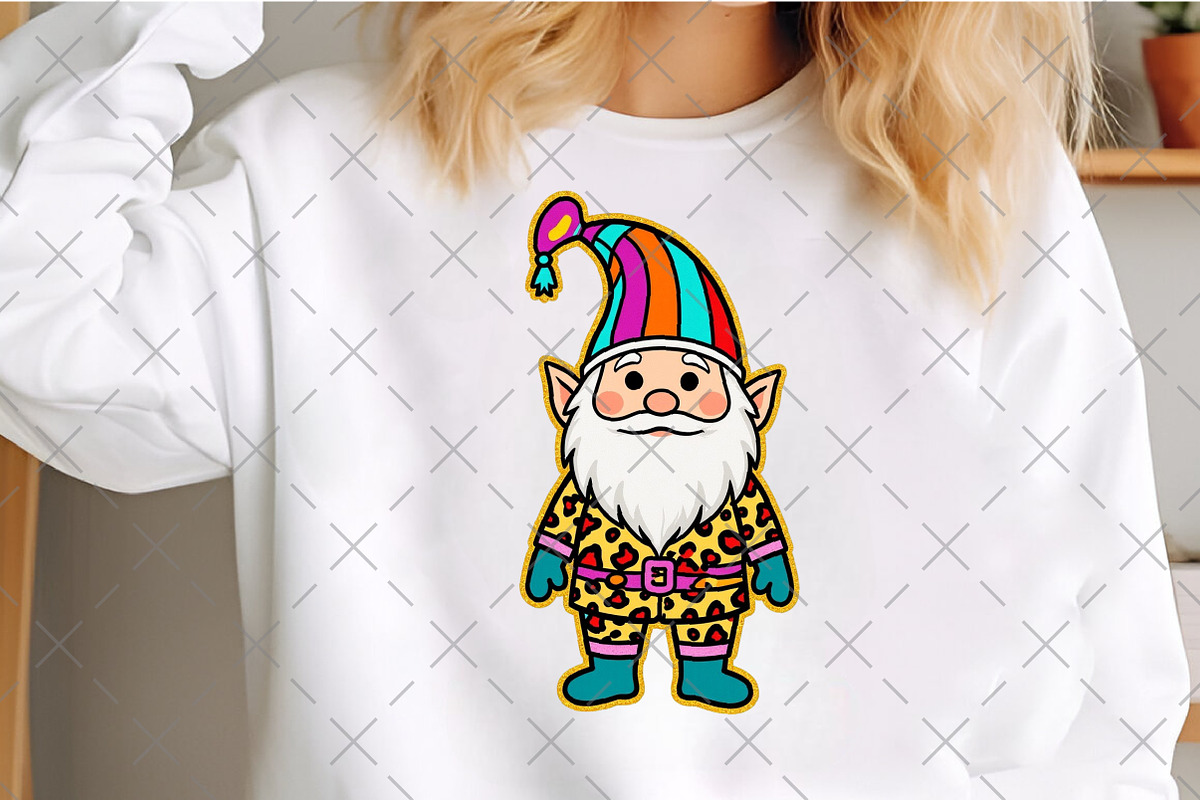Christmas Gnome Glitter Brushstroke, an Illustration by Craft Nest (Photo 2 of 6)