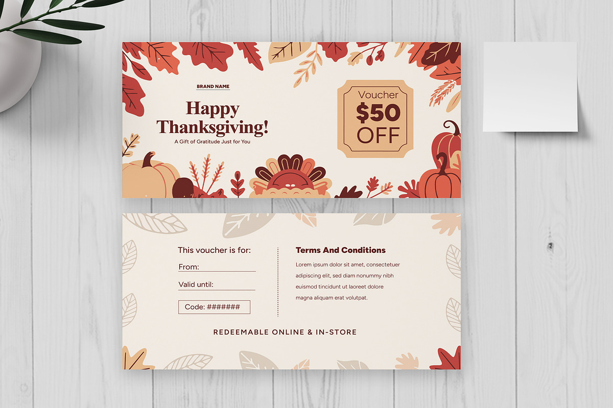 Thanksgiving Gift Voucher preview 2