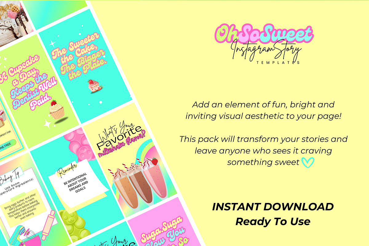 Oh So Sweet | Story Templates, a Social Media Template by Xo Digital Shop (Photo 4 of 4)