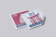 Postage Stamp Mockup Bundle Set, an Advertising Mockup by Rielismee (Thumbnail 5 of 5)