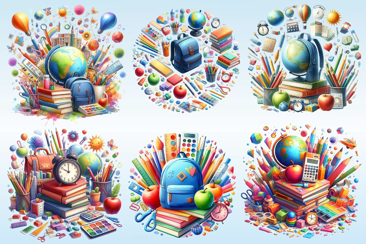 Back to School PNG Clipart Bundle, a Graphic by CitraGraphics (Photo 6 of 6)
