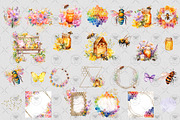 Honey Bees Clipart, an Illustration by BigCakeBee (Thumbnail 3 of 4)