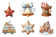 Gingerbread Houses Clipart, an Illustration by SinaCreation (Thumbnail 3 of 7)