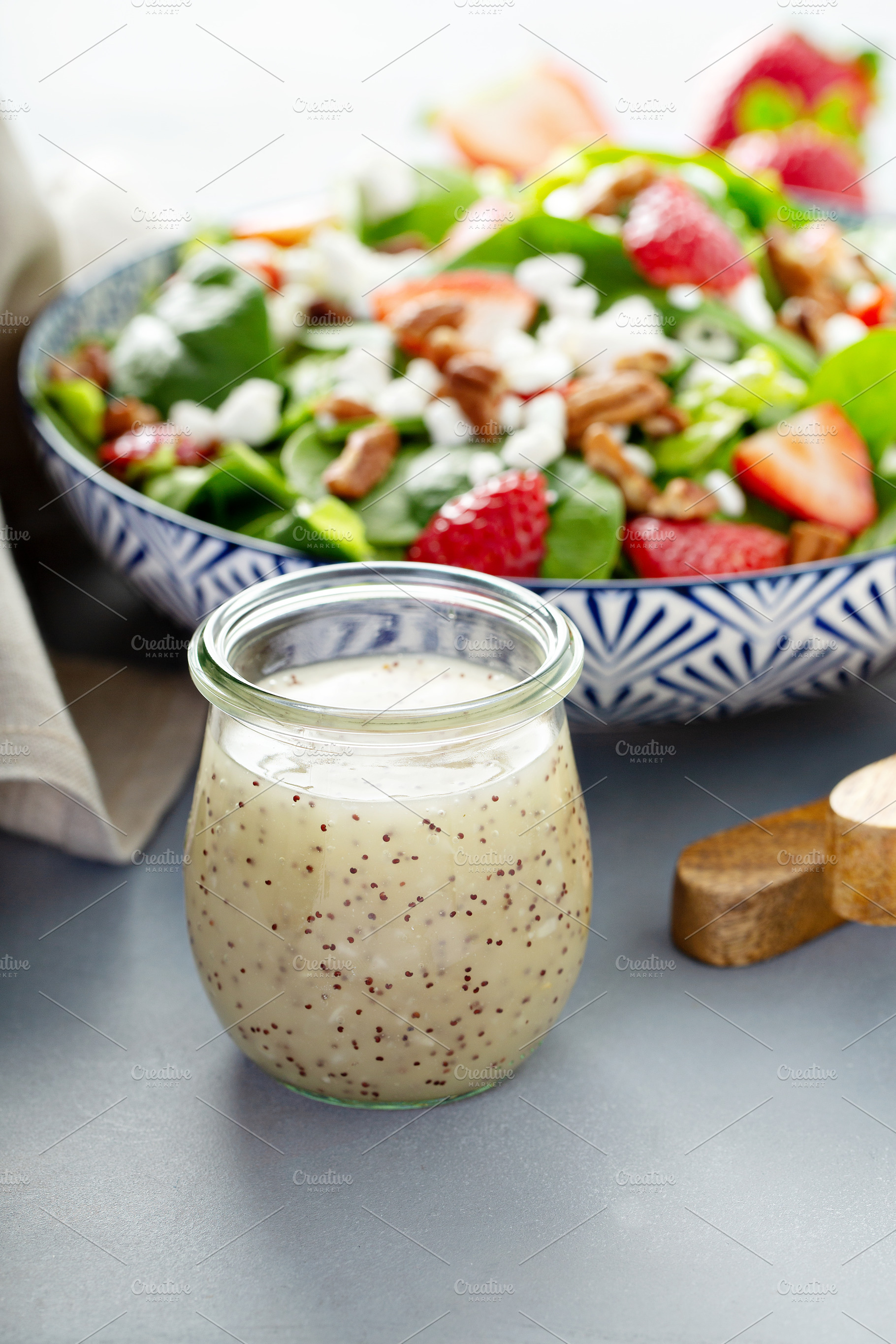 Poppy seed salad dressing stock photo containing poppy and seed, a Food & Drink Photo by farwasser