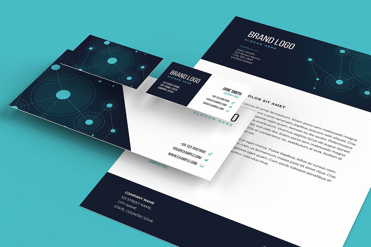 Tech Business Stationery Set, a Stationery Template by Medialoot (Photo 4 of 4)