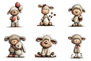 Easter Lamb Whimsical Clipart, an Illustration by CreationArt (Thumbnail 7 of 7)