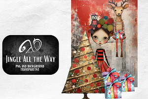 Christmas Theme PNG & A4 Background