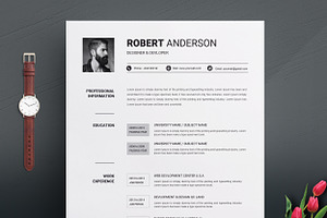 2 Pages Clean Resume Template, a Resume Template by ResumeInventor