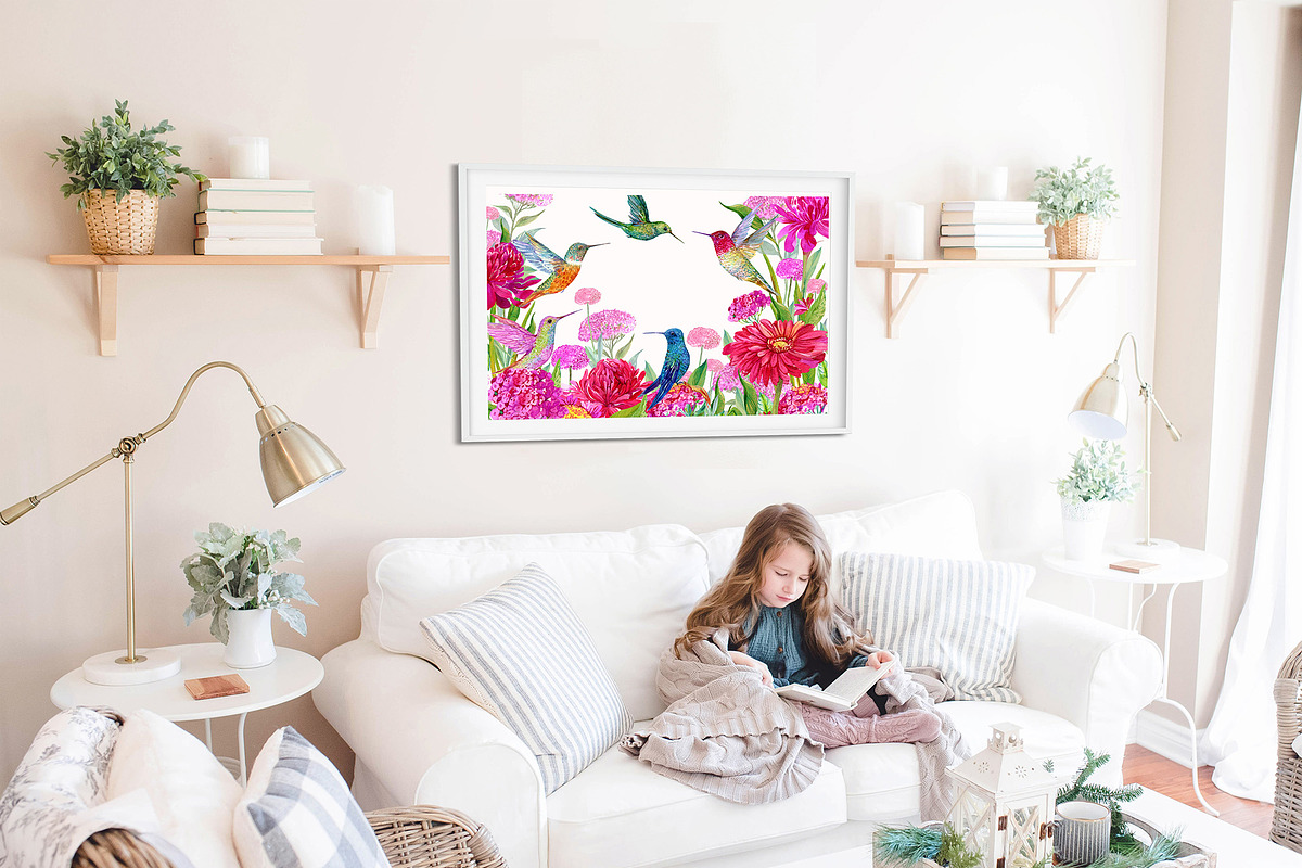 tropical paradise watercolor, a Background Graphic by MitrushovaArt (Photo 6 of 6)