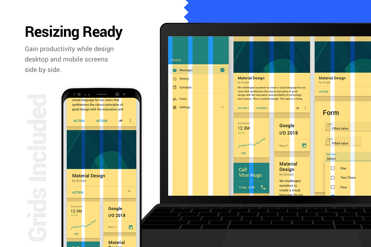 Material Design UI Kit for SketchApp preview 5