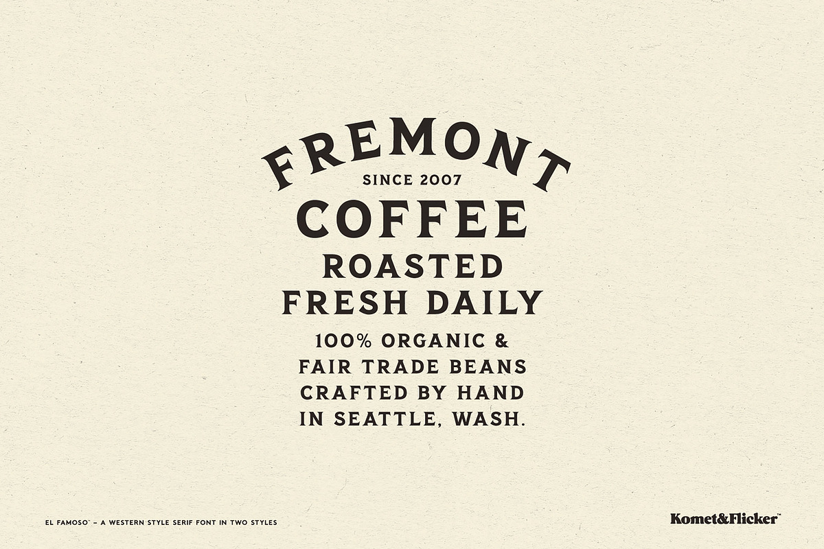 El Famoso - A Western Style Font, a Serif Font by Komet & Flicker (Photo 5 of 12)