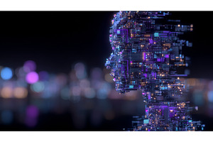 A conceptual image showcases a human, a Technology Photo by ZinetroN
