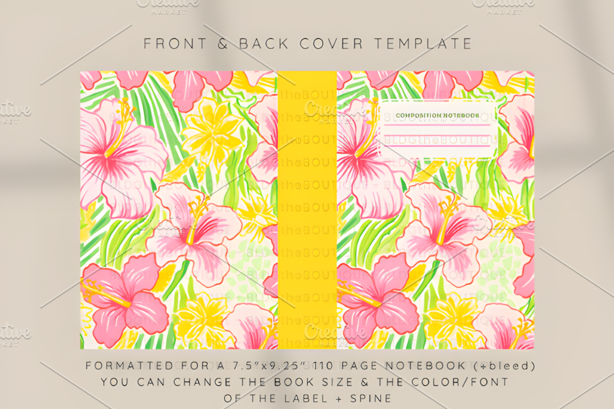 Preppy KDP Composition Notebook, a Social Media Template by Coco Bloom (Photo 4 of 6)