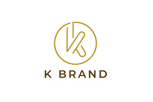 Minimalist Letter K Circle Logo