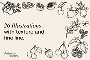 Minimalist Fruits Illustrations, a Decorative Illustration by ginni illustrations (Thumbnail 2 of 5)